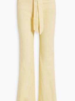Rosanna belted high-rise bootcut jeans