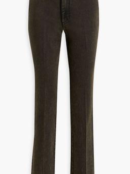 Faded high-rise flared jeans