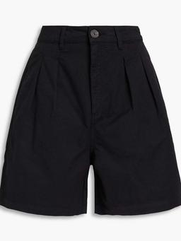 Milo pleated cotton-twill shorts