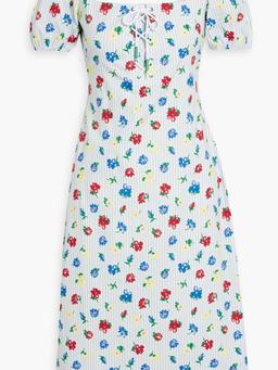 Nadia printed cotton-blend poplin dress