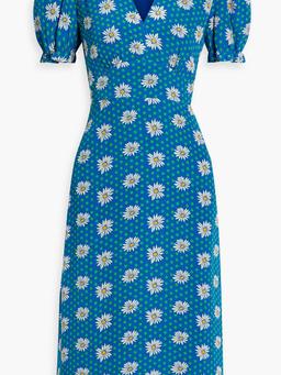 Paula printed crepe de chine dress