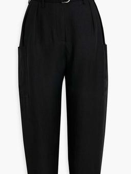 Masit cropped linen-blend tapered pants