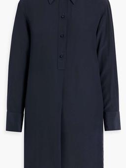 Silk crepe de chine mini shirt dress