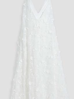 Hierbaluisa Diente De Leon Anecer embroidered organza midi slip dress