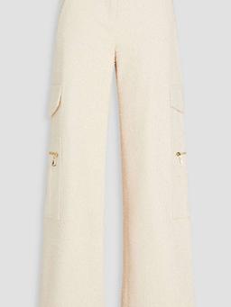 Belted cotton-blend terry cargo pants