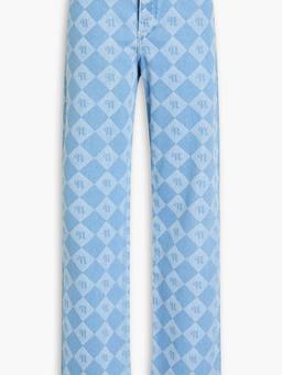 Maeson logo-print high-rise straight-leg jeans