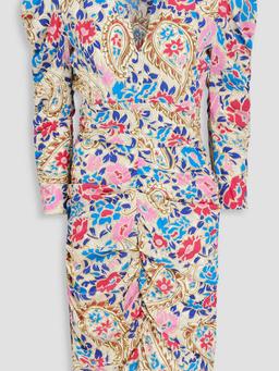 Celine floral-print silk-blend crepe de chine dress