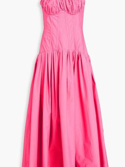 Dolma gathered cotton maxi dress