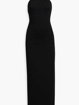 Amaya twisted jersey halterneck maxi dress
