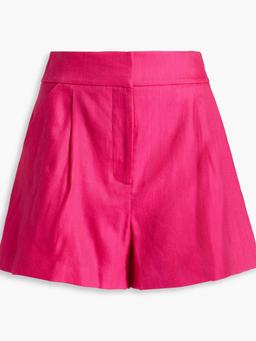 Velia pleated cotton-blend shorts