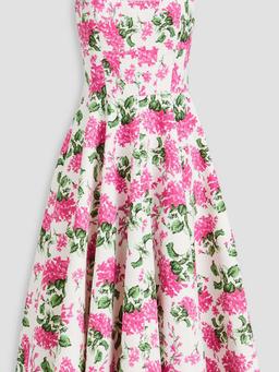 Mona floral-print faille midi dress