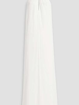 Jordyn open-back satin-crepe halterneck maxi dress