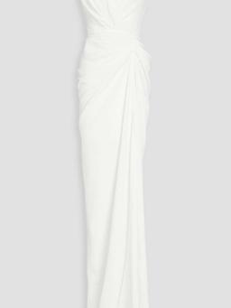 Draped crepe gown