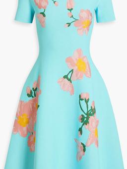 Flared jacquard-knit dress