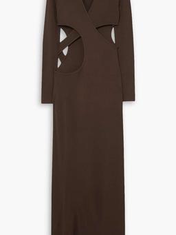 Asymmetric cutout jersey maxi dress