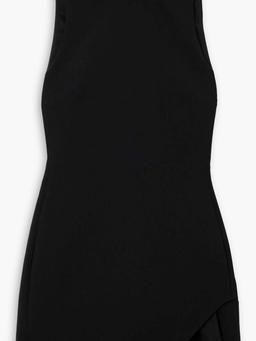 Crystal-embellished crepe mini dress