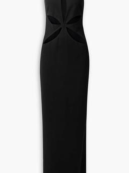Cutout crepe maxi dress