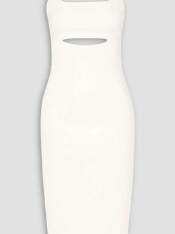 Cutout stretch-knit midi dress