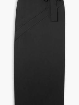 Satin-crepe maxi skirt