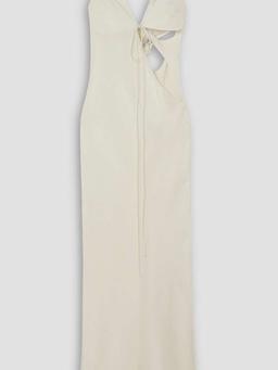 Triquetra cutout silk-faille maxi dress