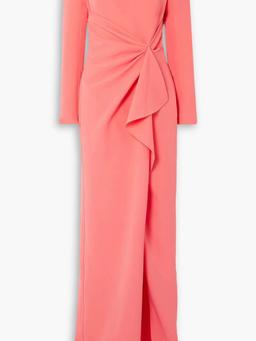 Taylora draped crepe gown