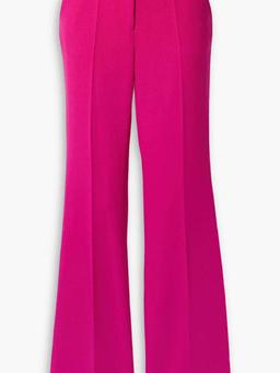 Wool-crepe flared pants