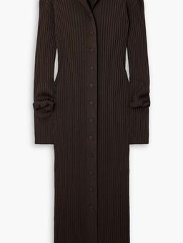 Ribbed-knit midi dress