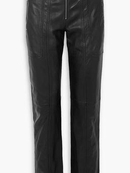 Anazia paneled leather slim-leg pants