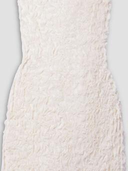 Sonja strapless ruffled linen and stretch-jersey mini dress