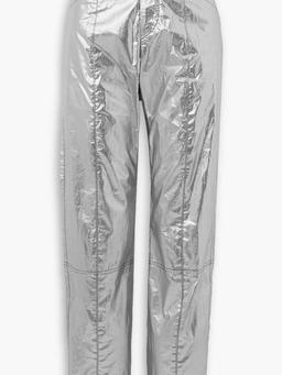 Anea paneled metallic coated cotton-blend pants