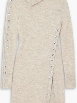 Marina embellished knitted mini dress