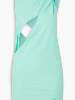 Cutout twisted stretch-jersey mini dress