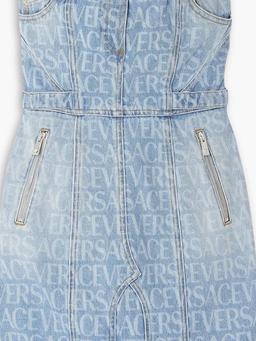 + Dua Lipa printed denim mini dress