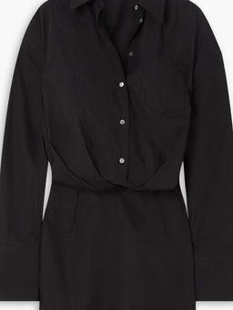 The Tutto draped cotton-poplin mini shirt dress