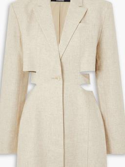 Bari cutout woven mini dress