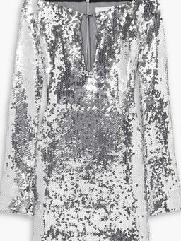 Solare sequined tulle mini dress