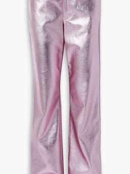 Jay metallic faux leather straight-leg pants