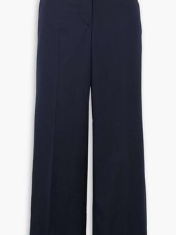 Wool-twill straight-leg pants