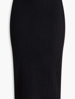 Textured-knit midi pencil skirt