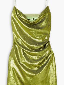 Almora draped sequined tulle mini dress