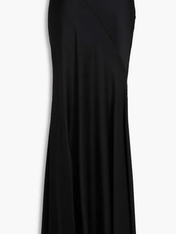 Satin-crepe maxi skirt