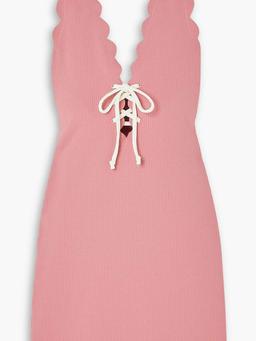 Amagansett scalloped seersucker mini dress