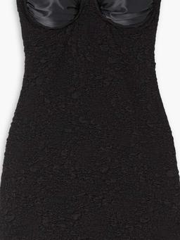 Paloma strapless satin-trimmed popcorn jersey mini dress
