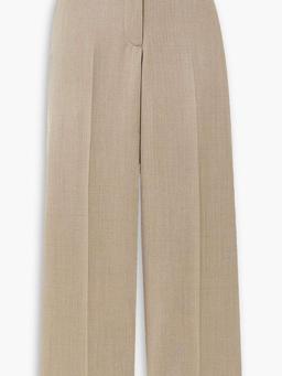 Wool-twill straight-leg pants
