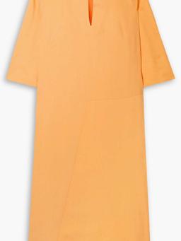 Cotton and mulberry silk-blend poplin midi dress
