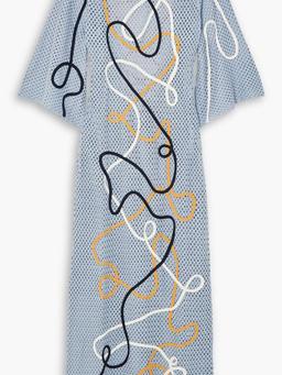 Jen open-back appliquéd crocheted cotton maxi dress