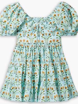 Manzanilla floral-print cotton-poplin mini dress