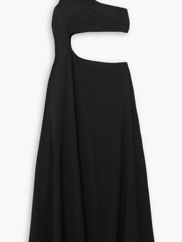 Sherly one-shoulder cutout stretch-jersey midi dress