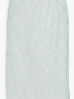 Cotton-blend jacquard skirt