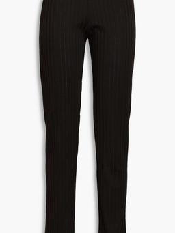 Ribbed jersey straight-leg pants